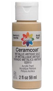 CERAMCOAT - METALLIC ANTIQUE GOLD ACRYLIC PAINT 59ML